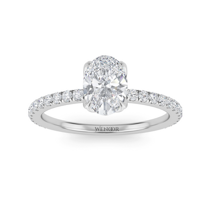 Skylar Oval Cut Lab Grown Diamond Accent Gold Wedding Ring
