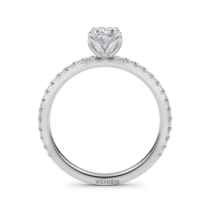 Skylar Oval Cut Lab Grown Diamond Accent Gold Wedding Ring
