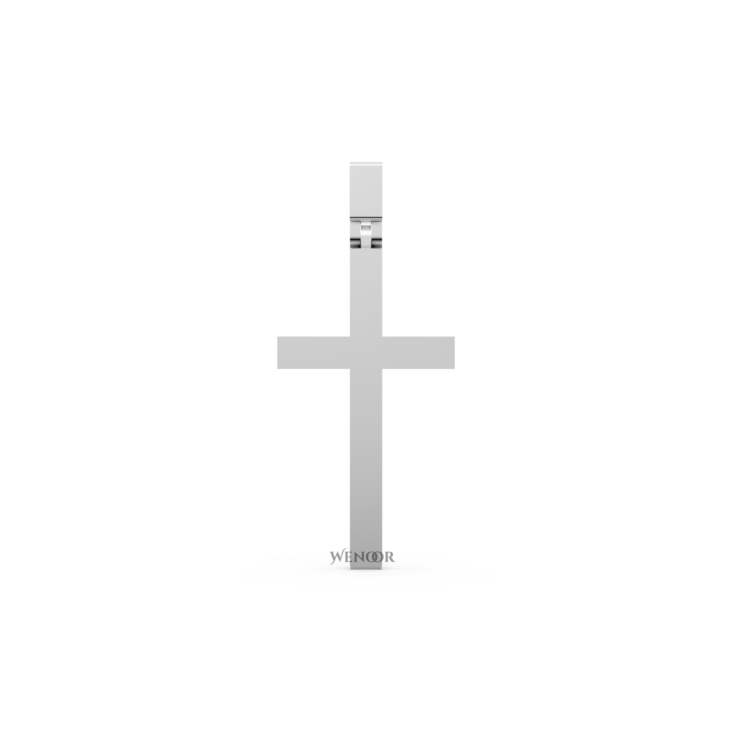Unisex 14K/18K Yellow gold simple cross pendant necklace for men and women