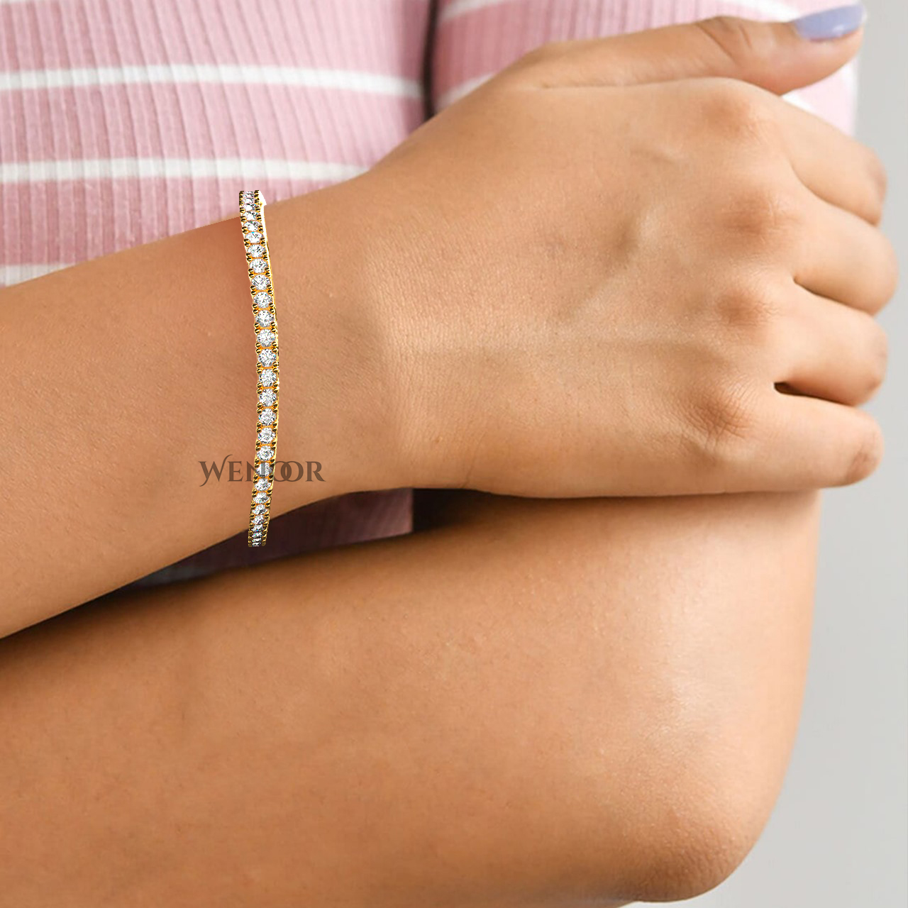 Nova Lab Grown Diamond Women Classic 4-Prong Tennis Bracelets