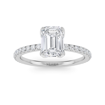 affordable emerald cut lab diamond ring