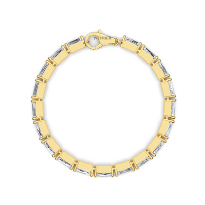 Secure-fit lab-grown diamond tennis bracelet