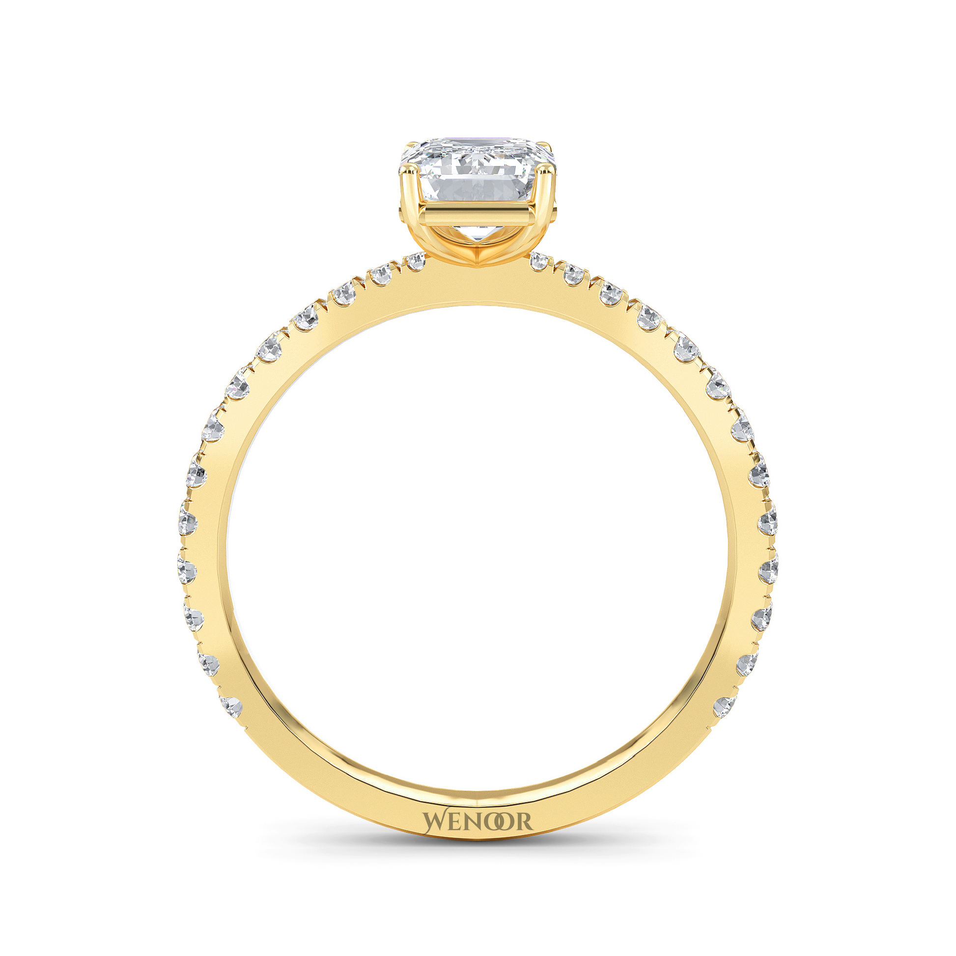 At Wenoor Emerald Cut Lab Grown Diamond Ring – 2ct Ethical Solitaire in  Gold | Sustainable Luxury