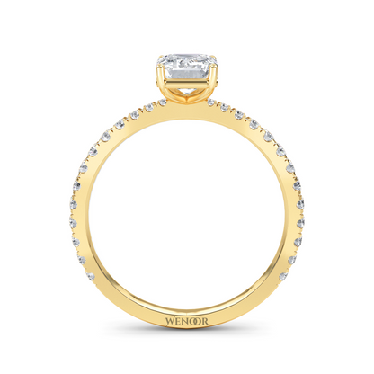 At Wenoor Emerald Cut Lab Grown Diamond Ring – 2ct Ethical Solitaire in  Gold | Sustainable Luxury