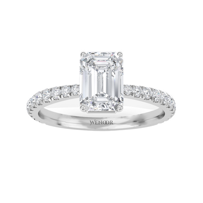 At Wenoor Emerald Cut Lab Grown Diamond Ring – 2ct Ethical Solitaire in  Gold | Sustainable Luxury