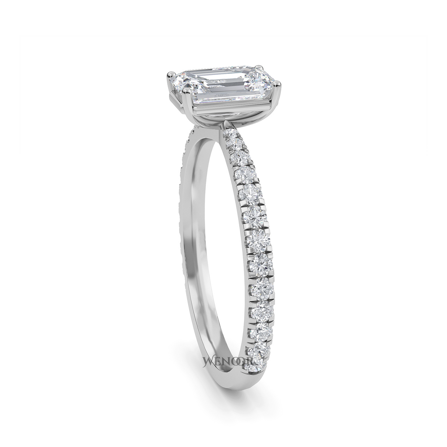 At Wenoor Emerald Cut Lab Grown Diamond Ring – 2ct Ethical Solitaire in  Gold | Sustainable Luxury