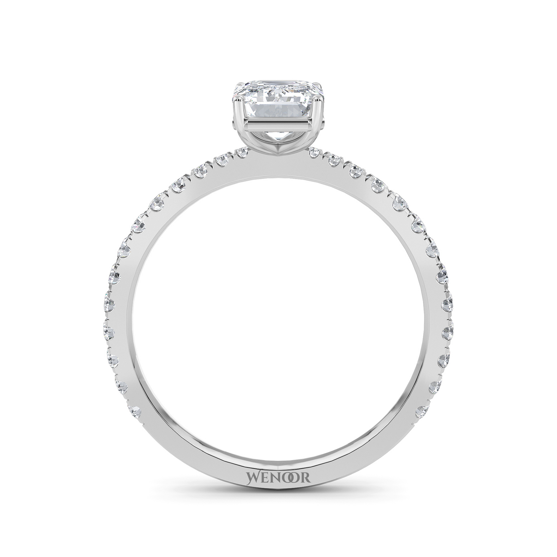 At Wenoor Emerald Cut Lab Grown Diamond Ring – 2ct Ethical Solitaire in  Gold | Sustainable Luxury