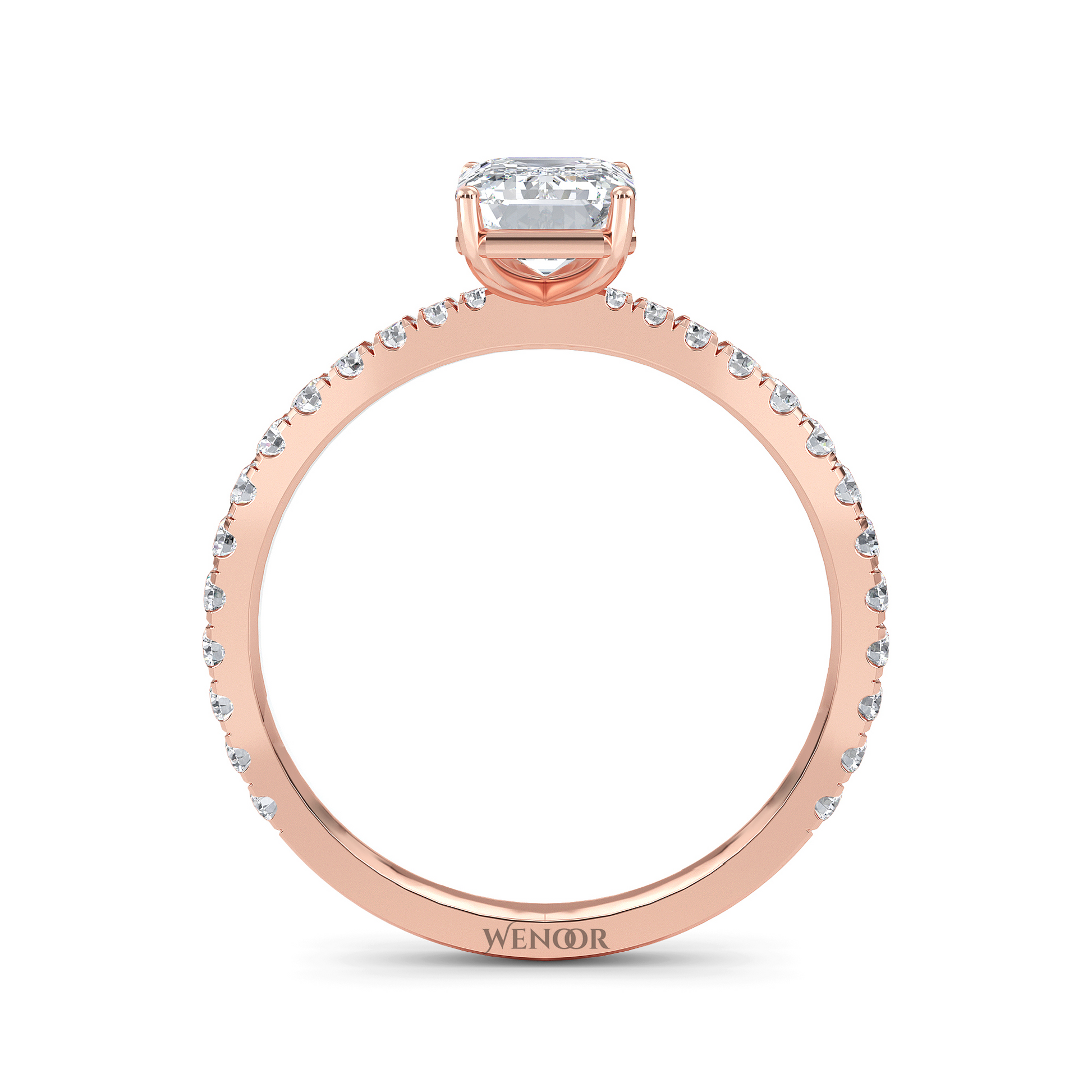 At Wenoor Emerald Cut Lab Grown Diamond Ring – 2ct Ethical Solitaire in  Gold | Sustainable Luxury