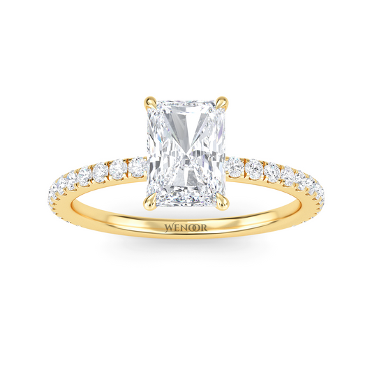 radiant cut lab grown diamond gold jewelry 