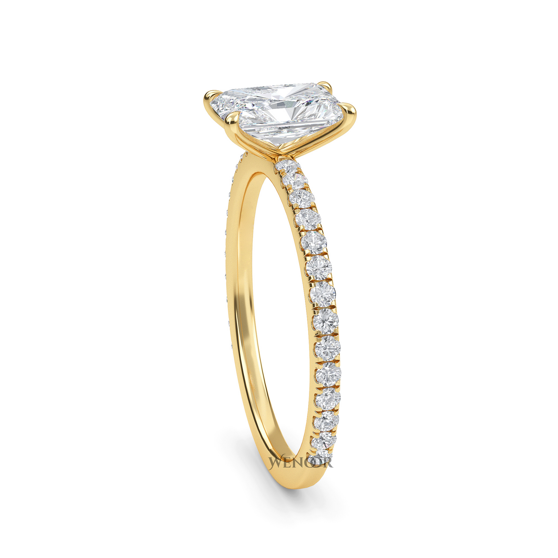 radiant cut lab grown diamond gold jewelry 