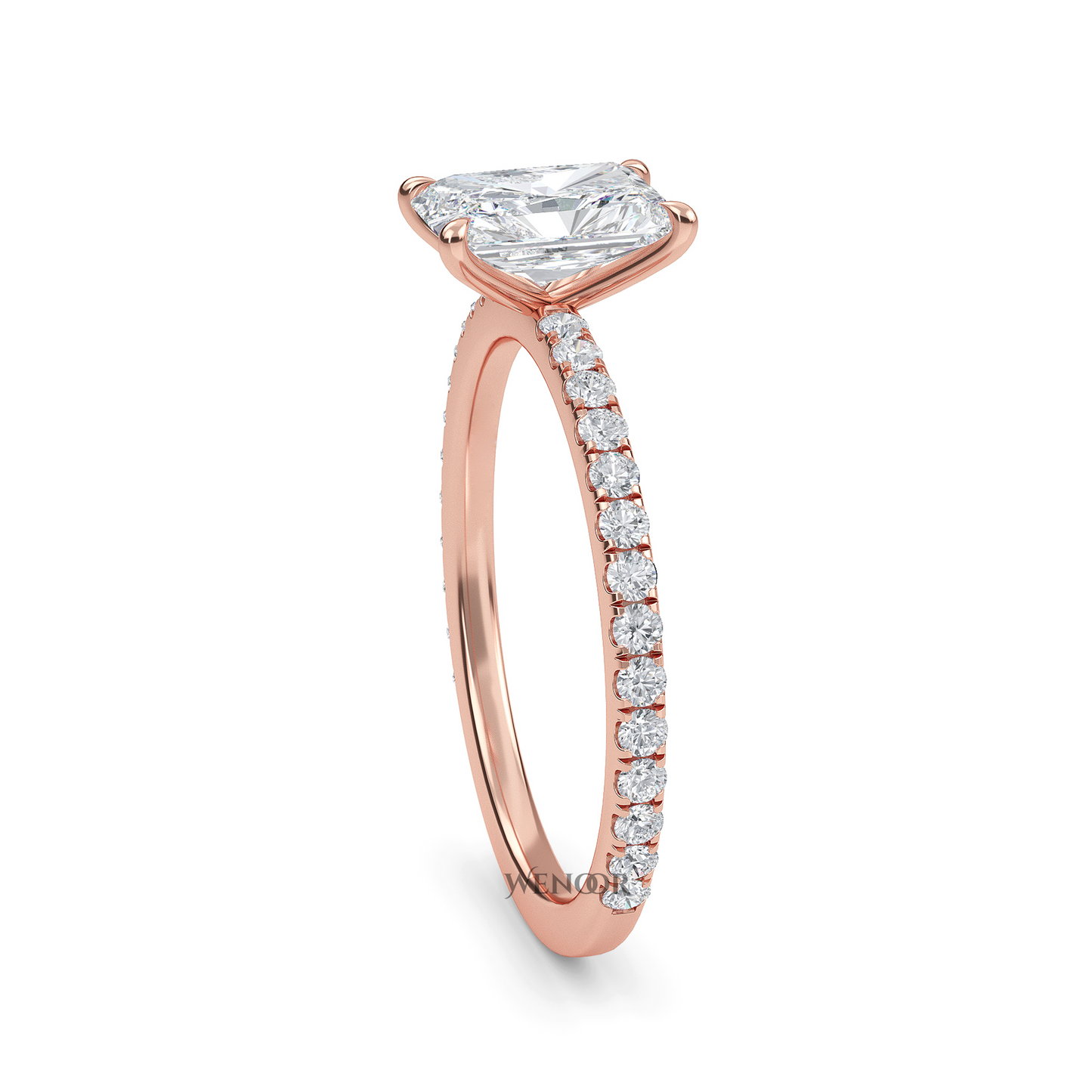 radiant cut lab grown diamond gold jewelry 