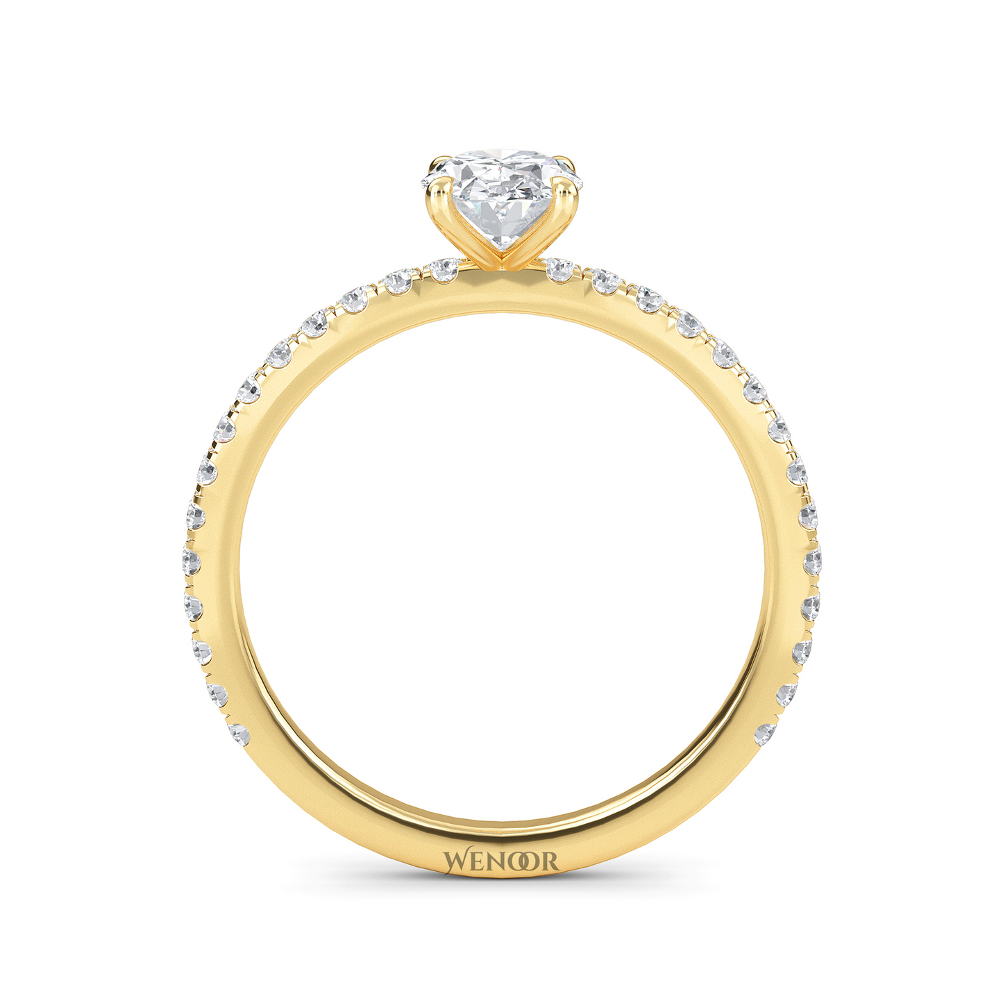 Luxury oval cut lab-grown diamond engagement ring in 18K rose gold