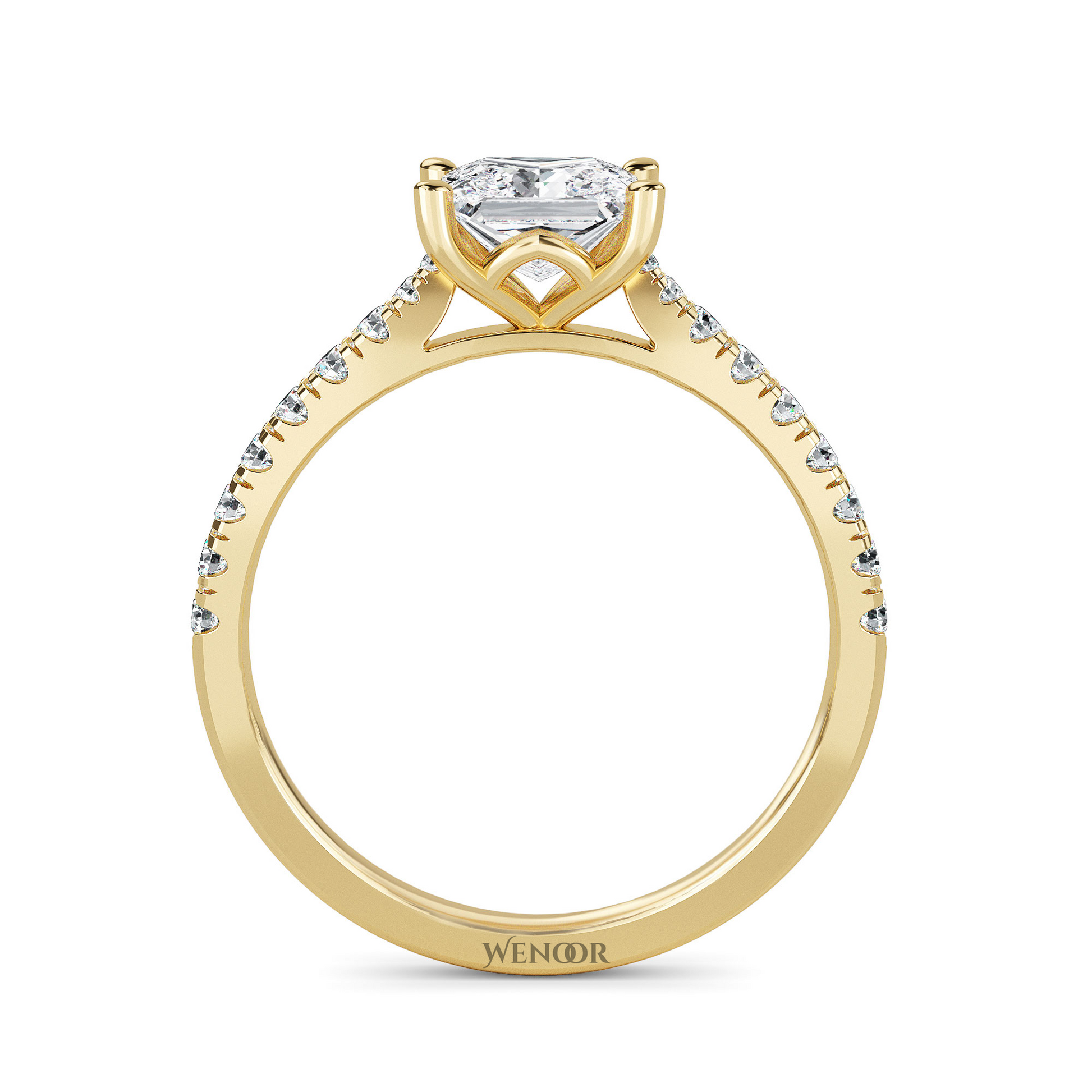 A princess cut lab diamond ring that’s as radiant and unique as your love story.