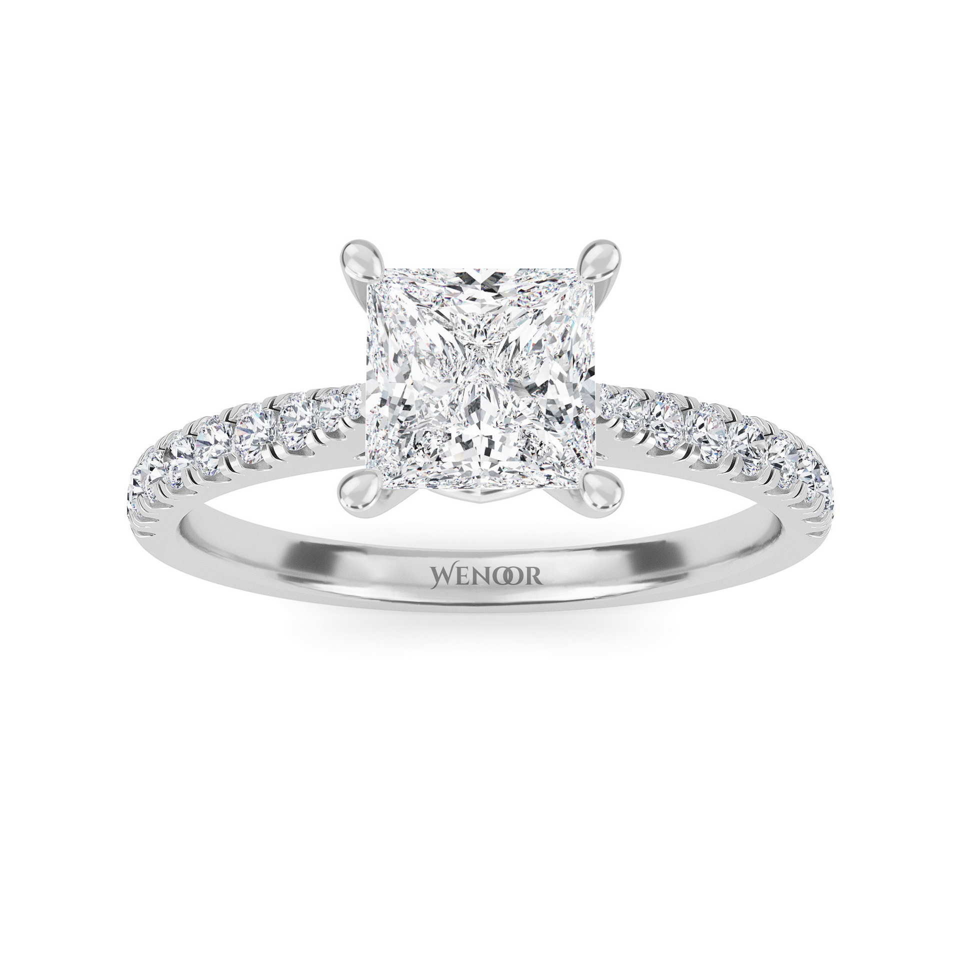 A princess cut lab diamond ring that’s as radiant and unique as your love story.