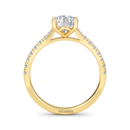 Luxury round brilliant lab grown diamond solitaire ring in 14k gold ethical engagement ring for women