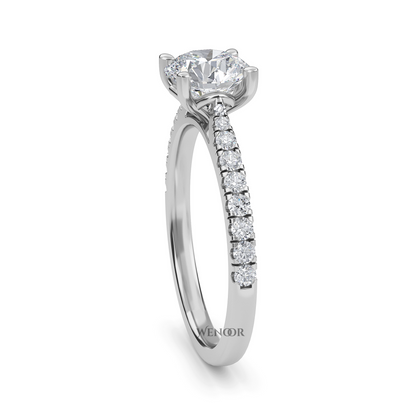 Luxury round brilliant lab grown diamond solitaire ring in 14k gold ethical engagement ring for women