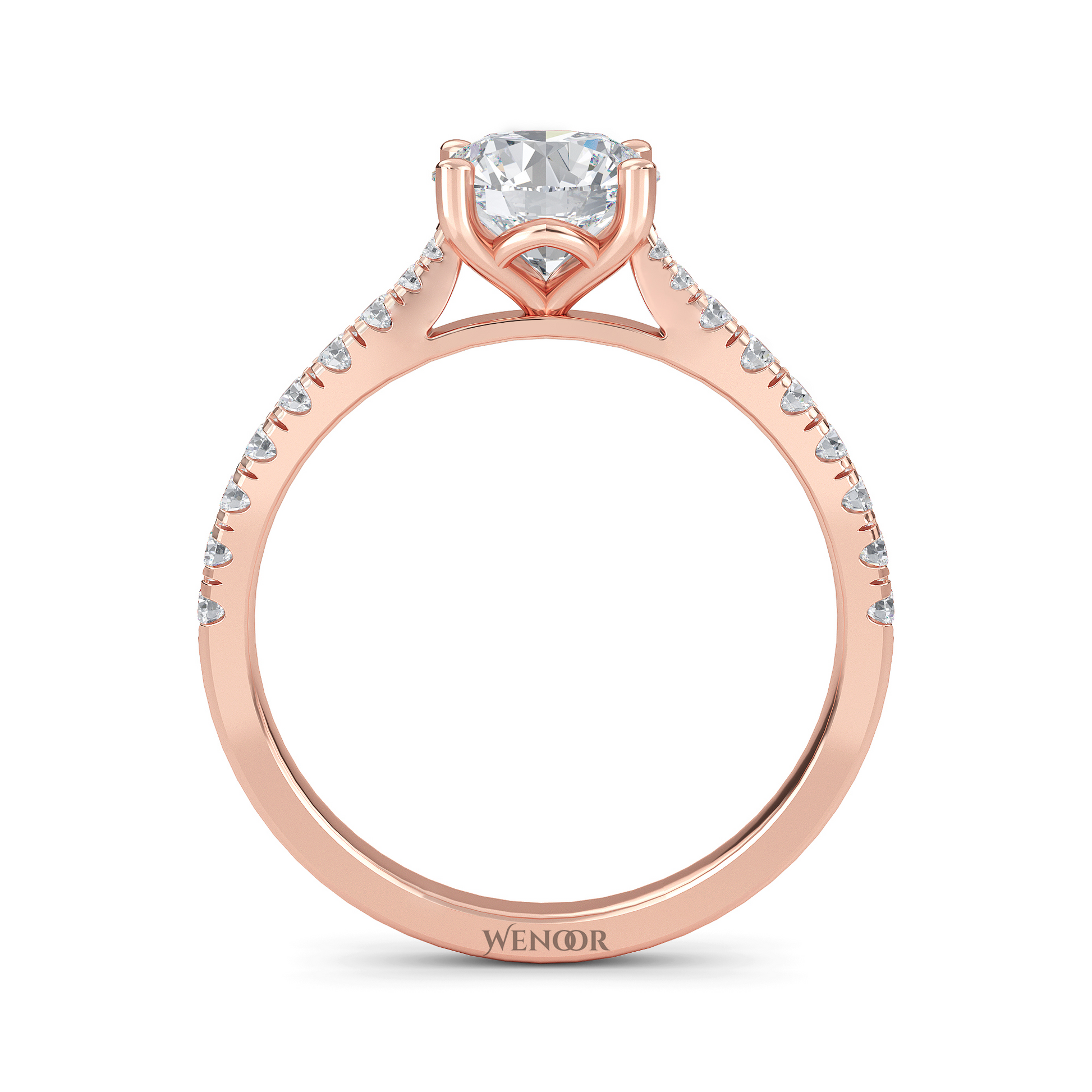 Luxury round brilliant lab grown diamond solitaire ring in 14k gold ethical engagement ring for women