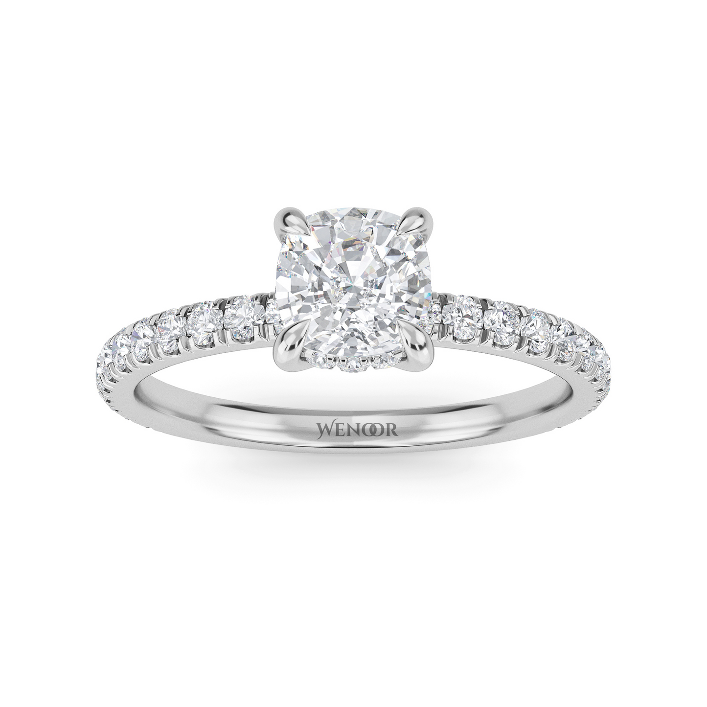 Designer Hidden Halo Cushion Cut Lab Grown Diamond Ring - Heirloom Quality Ethical Jewelry