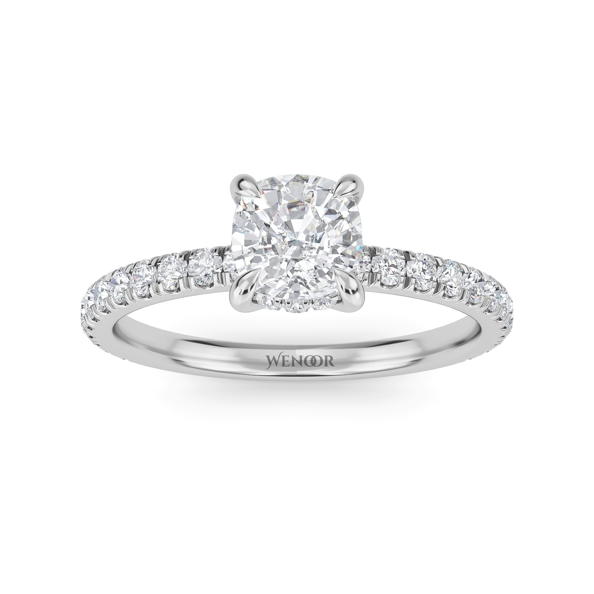 Designer Hidden Halo Cushion Cut Lab Grown Diamond Ring - Heirloom Quality Ethical Jewelry