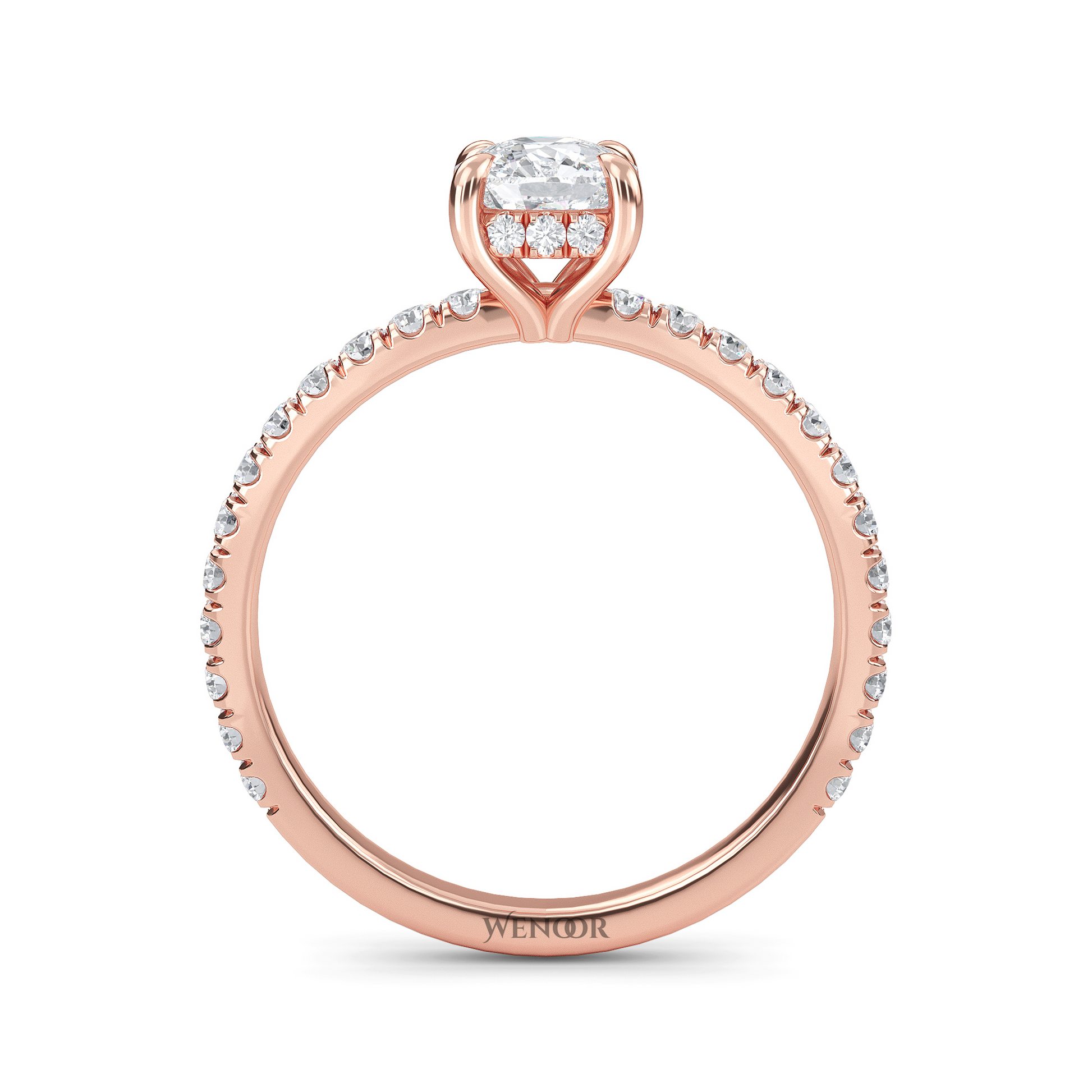 Designer Hidden Halo Cushion Cut Lab Grown Diamond Ring - Heirloom Quality Ethical Jewelry