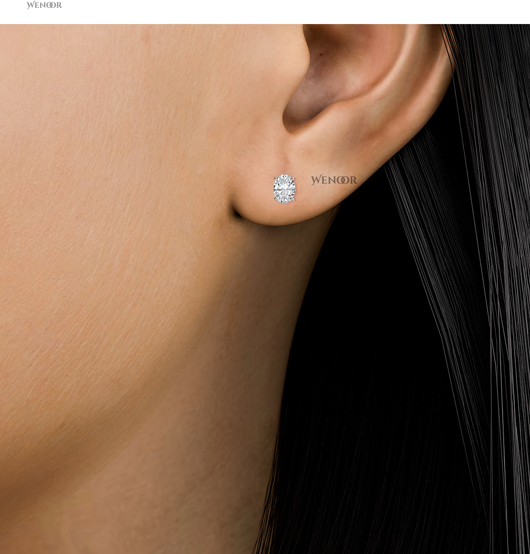Oval lab diamond stud earrings in gold  ethical luxury for daily wear.
