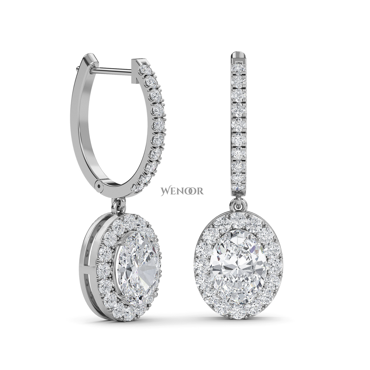 Oval Lab Diamond Drop Earring Ethical luxury diamond jewelry