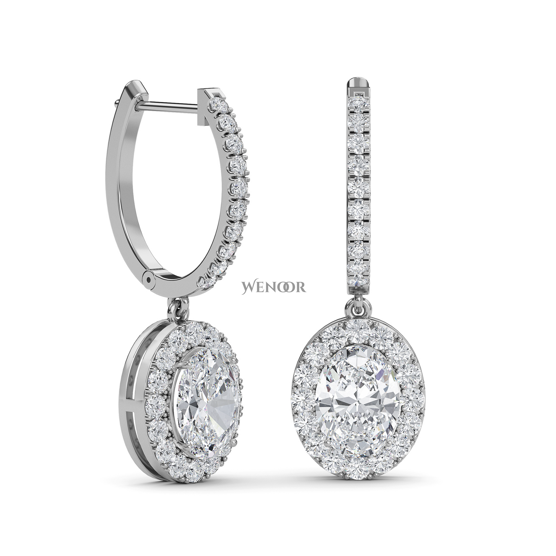 Oval Lab Diamond Drop Earring Ethical luxury diamond jewelry