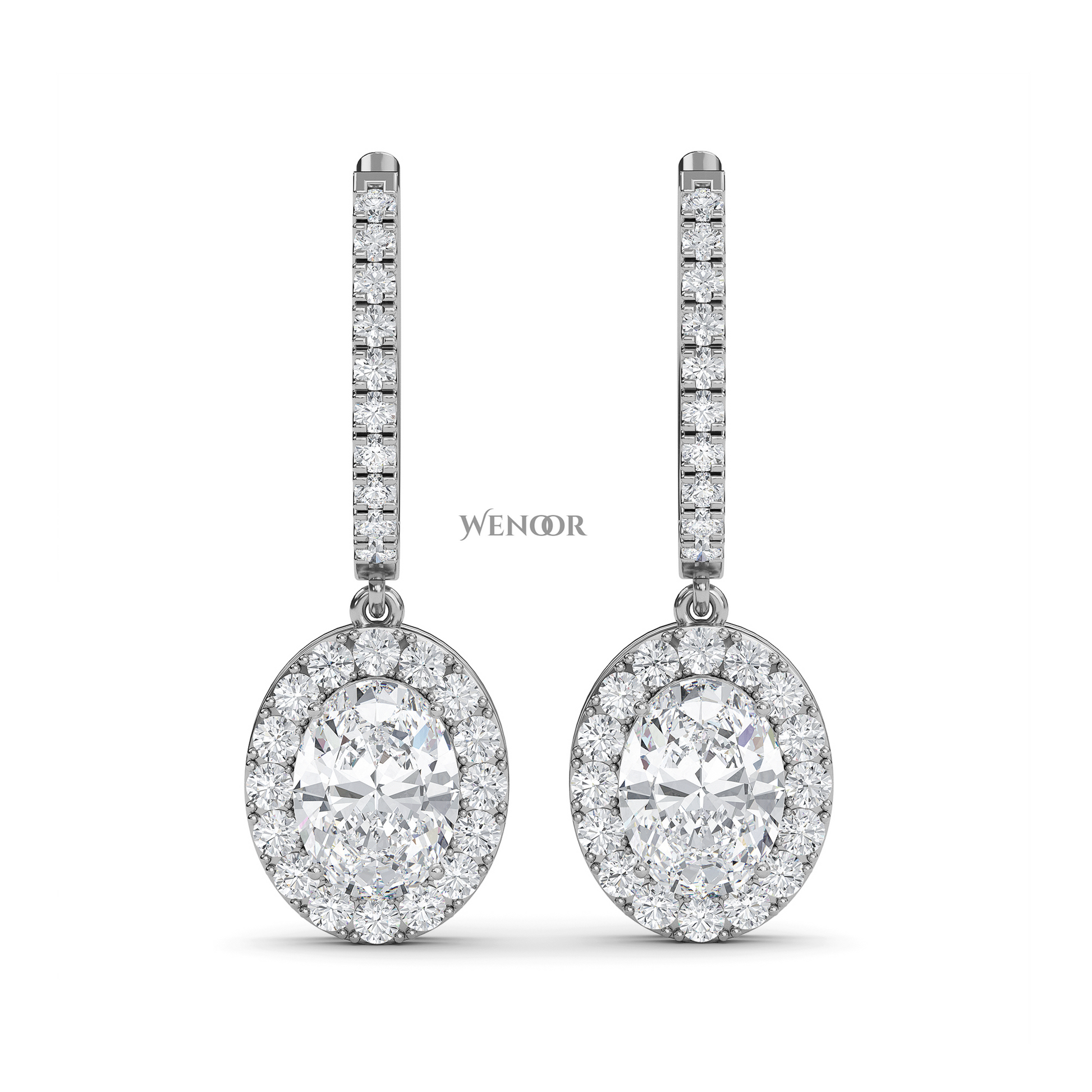Oval Lab Diamond Drop Earring Ethical luxury diamond jewelry