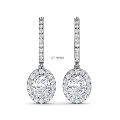 Oval Lab Diamond Drop Earring Ethical luxury diamond jewelry