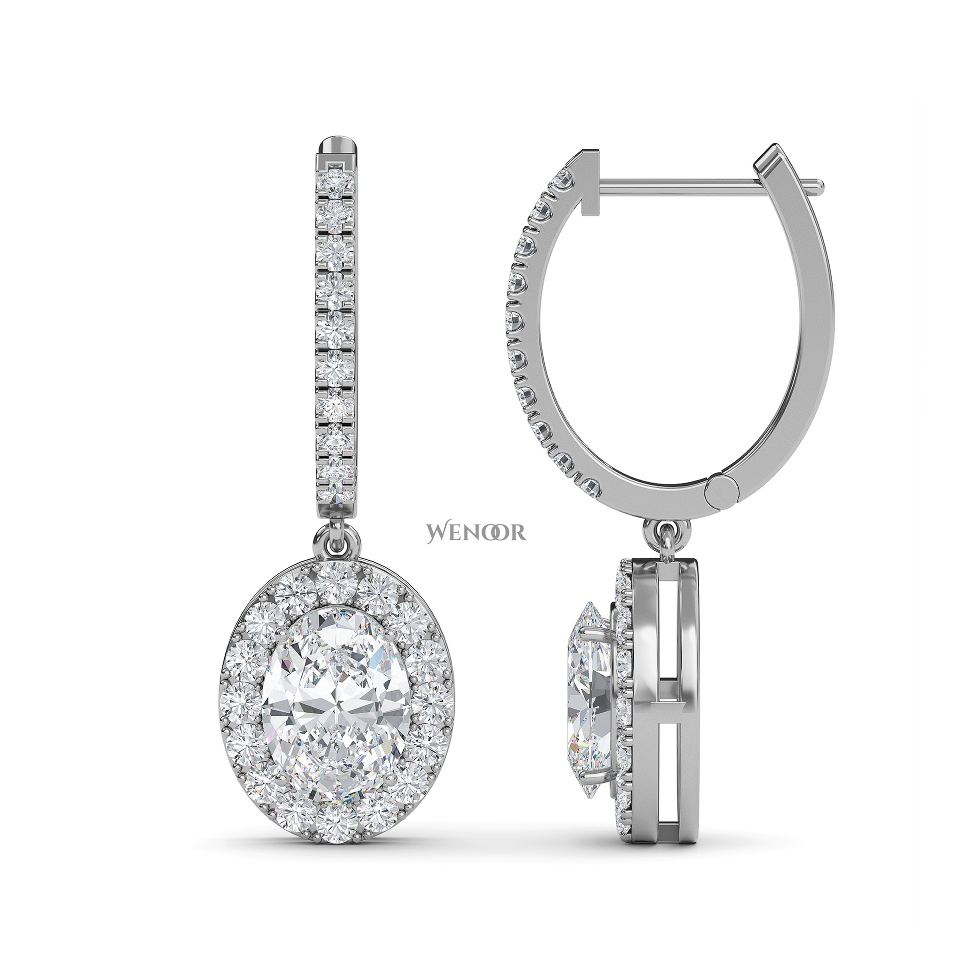 Oval Lab Diamond Drop Earring Ethical luxury diamond jewelry
