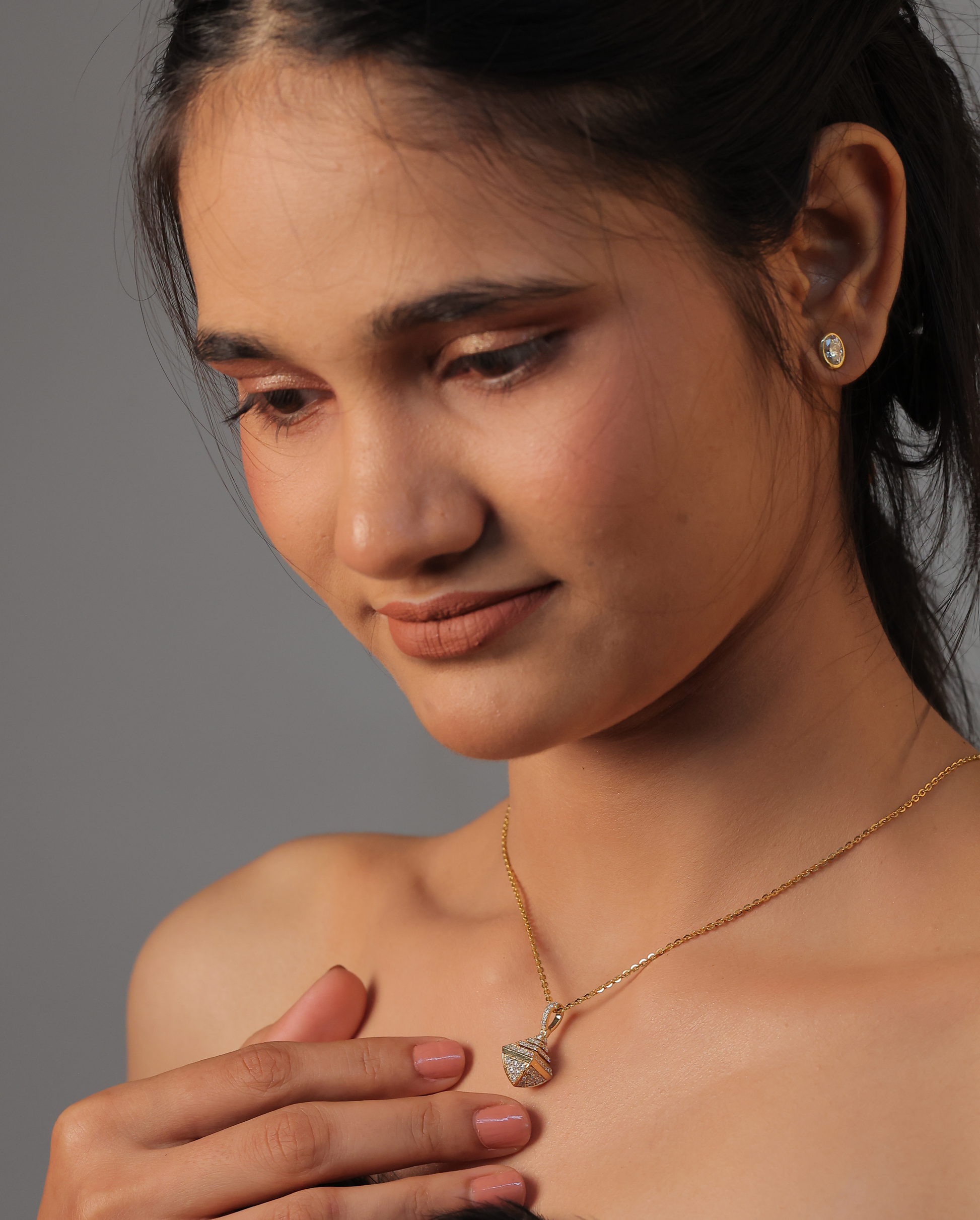 Minimalist Round Cut Lab Diamond Pendant Necklace