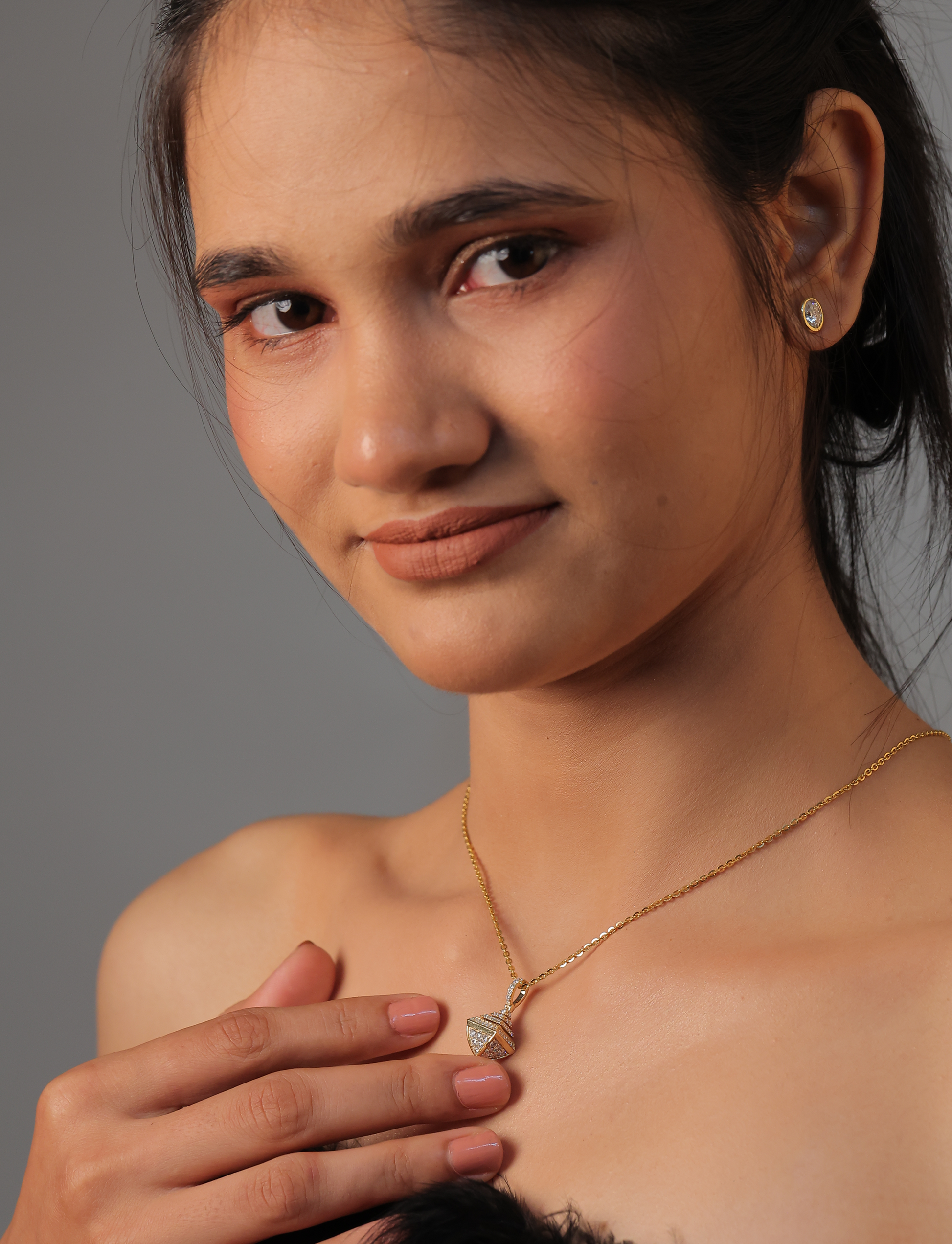 Minimalist Round Cut Lab Diamond Pendant Necklace