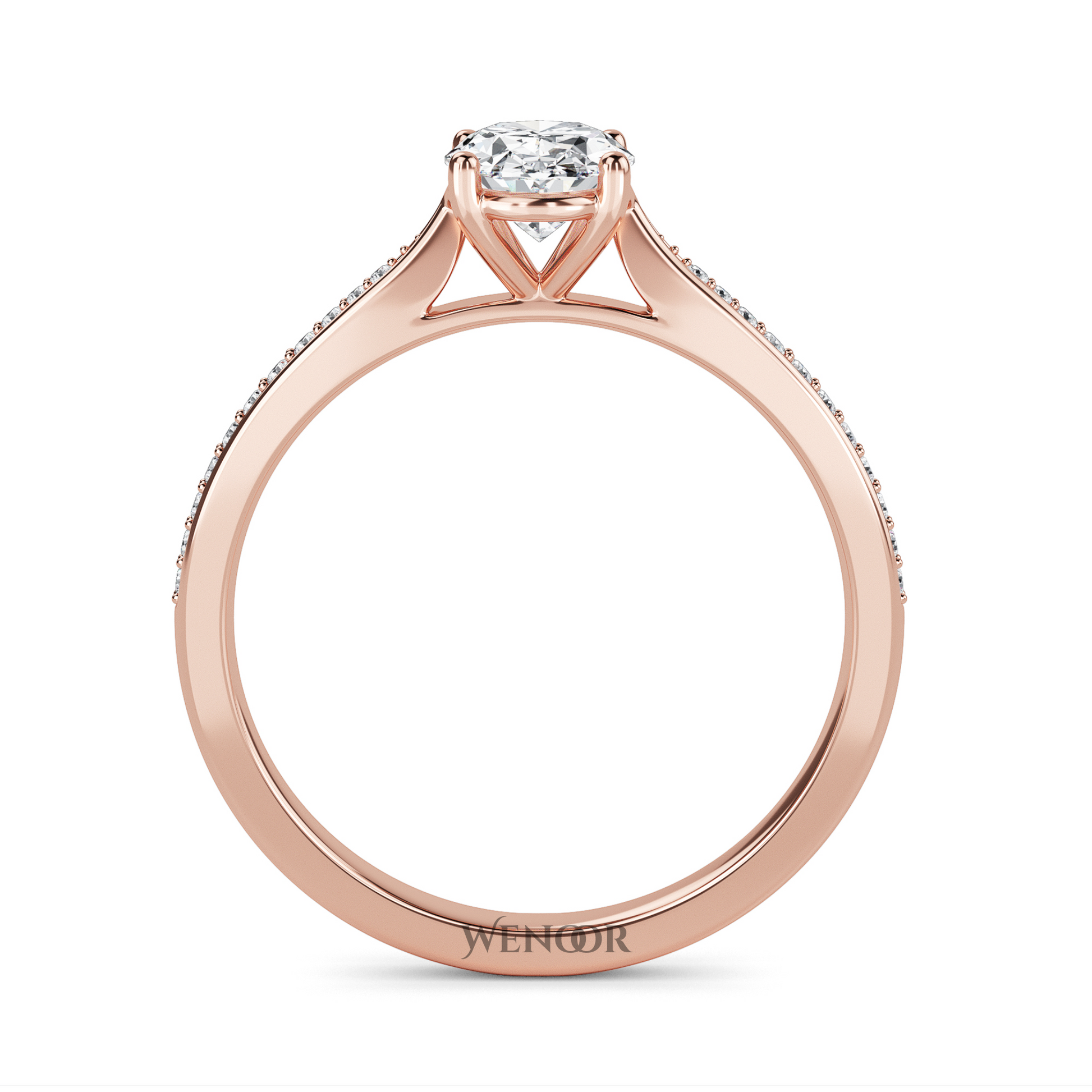 oval cut engagement rings rose gold​
