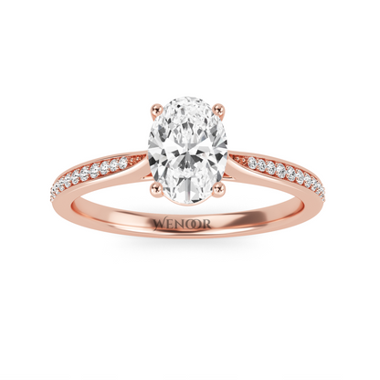 oval cut engagement rings rose gold​