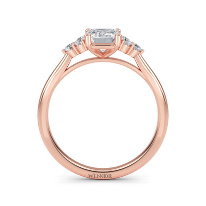 Vintage-inspired lab-grown emerald cut ring