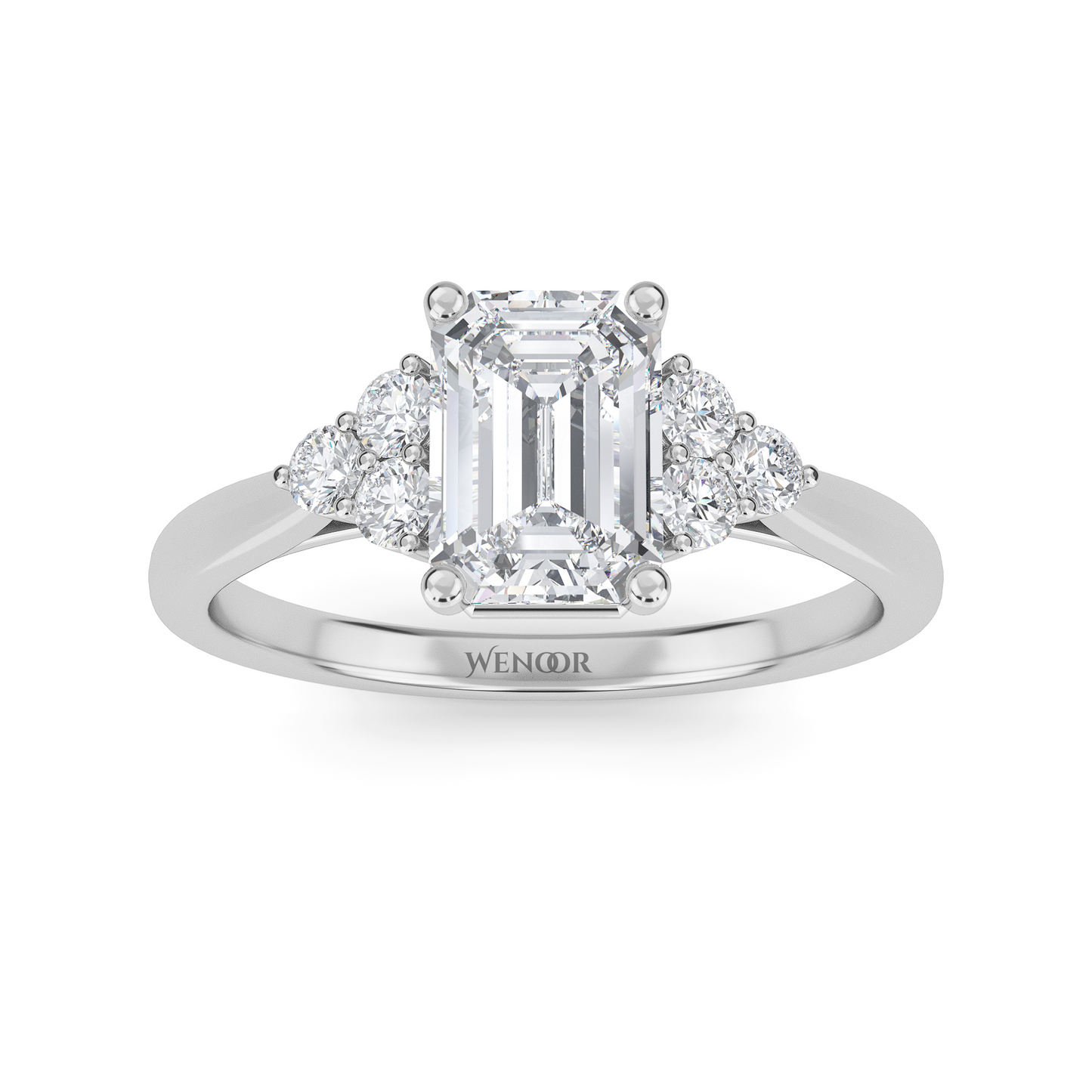 Custom emerald cut lab diamond ring

