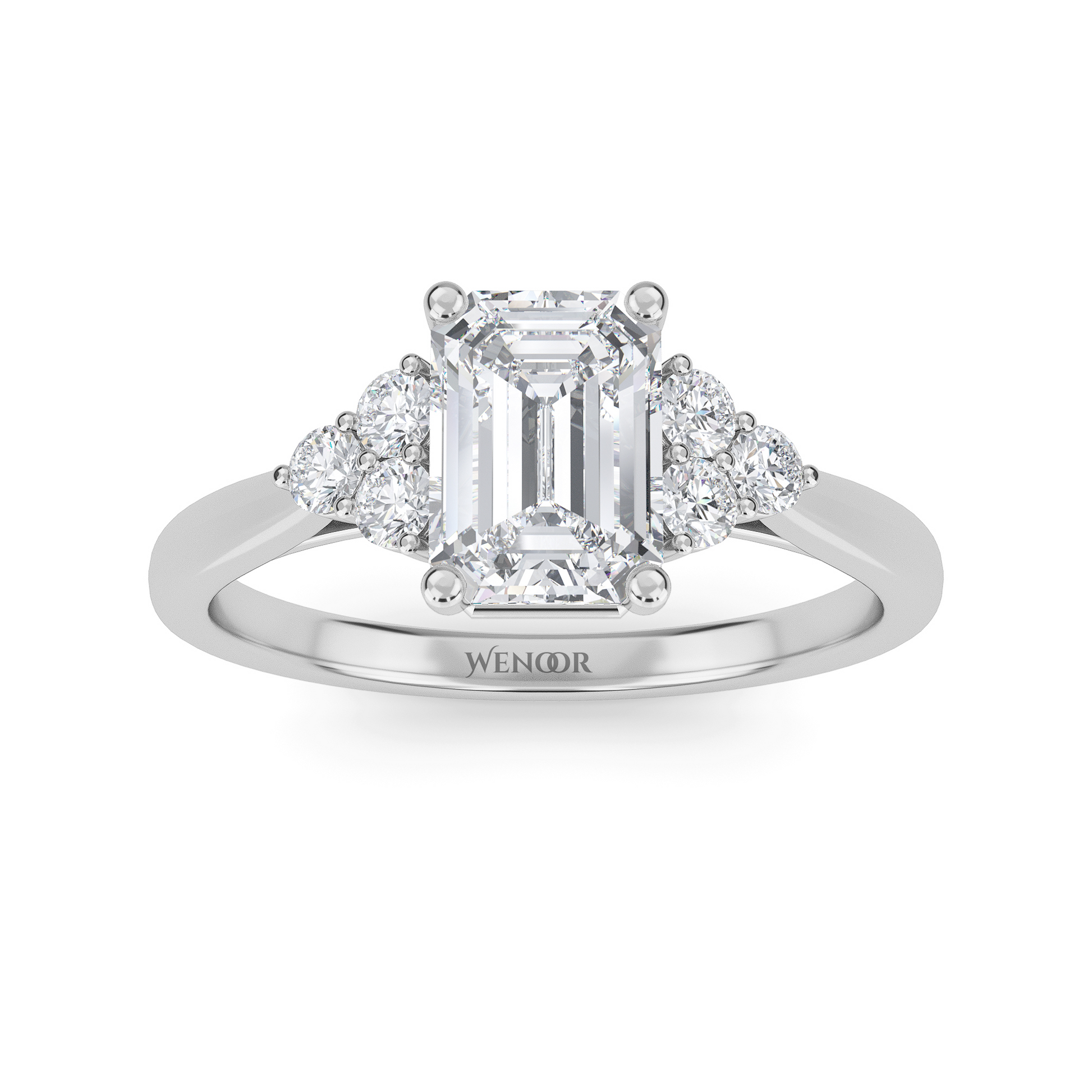 Custom emerald cut lab diamond ring
