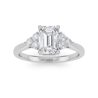 Custom emerald cut lab diamond ring
