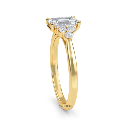 Emerald cut lab-grown diamond ring
