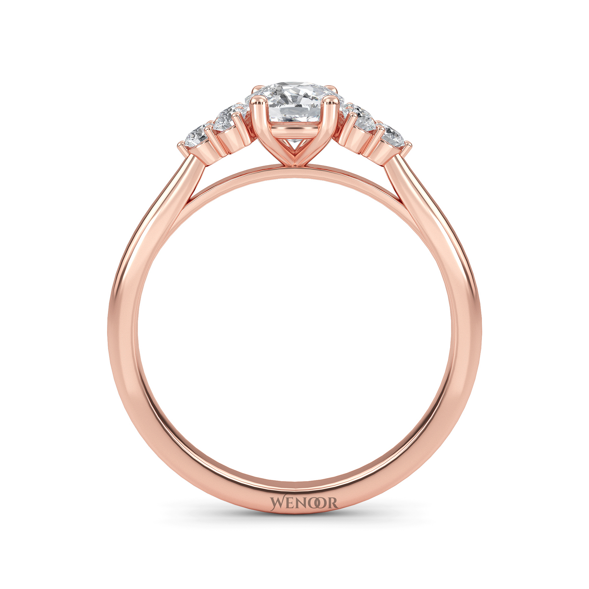 At wenoor Woman wearing cushion cut lab-grown diamond ring on hand, sunlight highlighting its fire and scintillation.