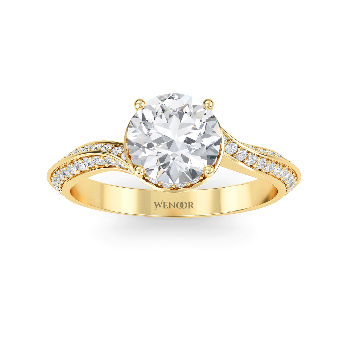 round cut lab grown diamond ring