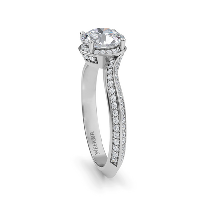 Alicia Round Cut Lab Grown Diamond Accent women's Wedding Ring