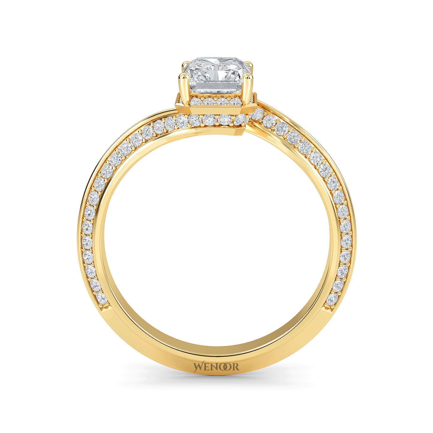 radiant cut lab-grown diamond ring