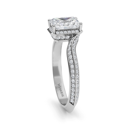 gold radiant cut engagement rings