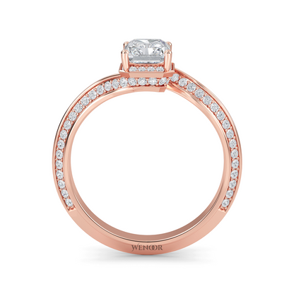 best wedding band for radiant cut engagement ring