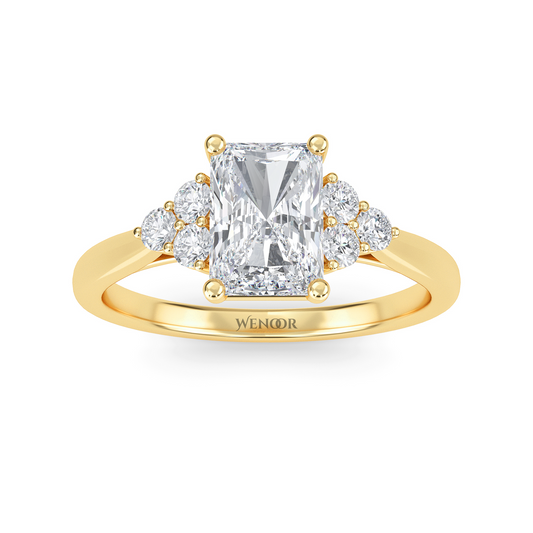 Harper Radiant Cut Lab Grown Diamond Accent Ring For Women's
