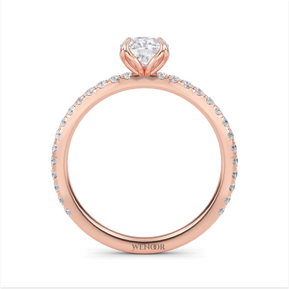 lab grown cushion cut diamond engagement ring