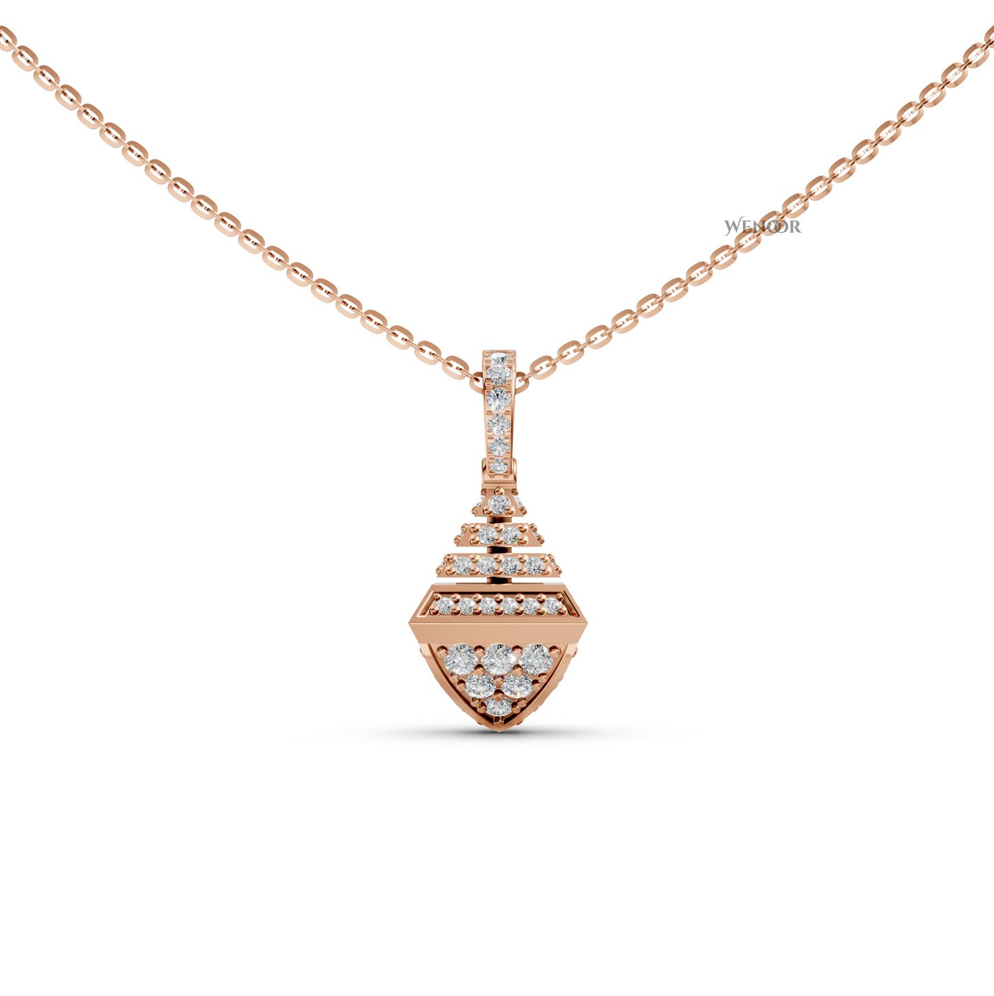 Minimalist Round Cut Lab Diamond Pendant Necklace