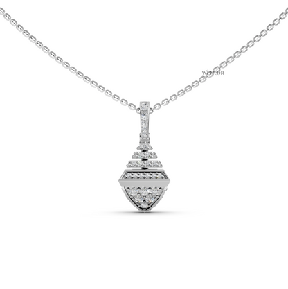 Minimalist Round Cut Lab Diamond Pendant Necklace