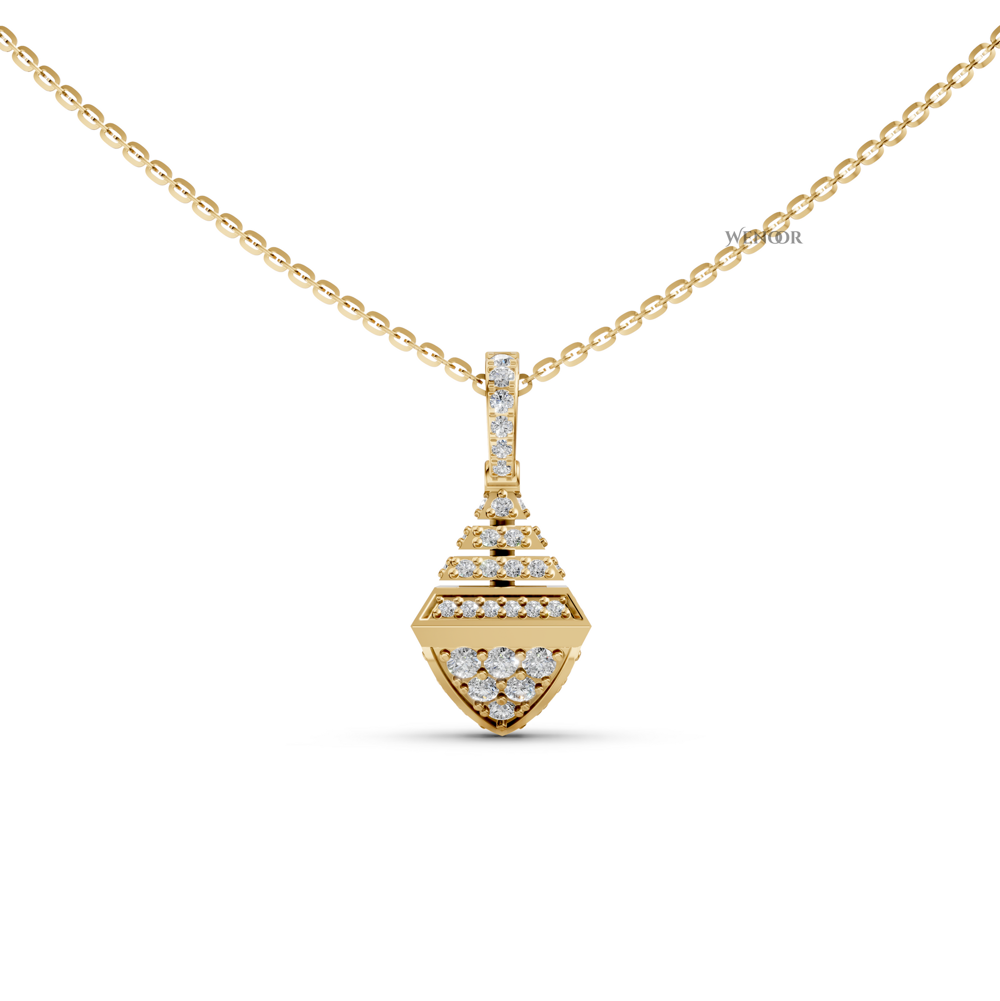 Minimalist Round Cut Lab Diamond Pendant Necklace